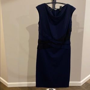 Escada comfortable black and blue dress